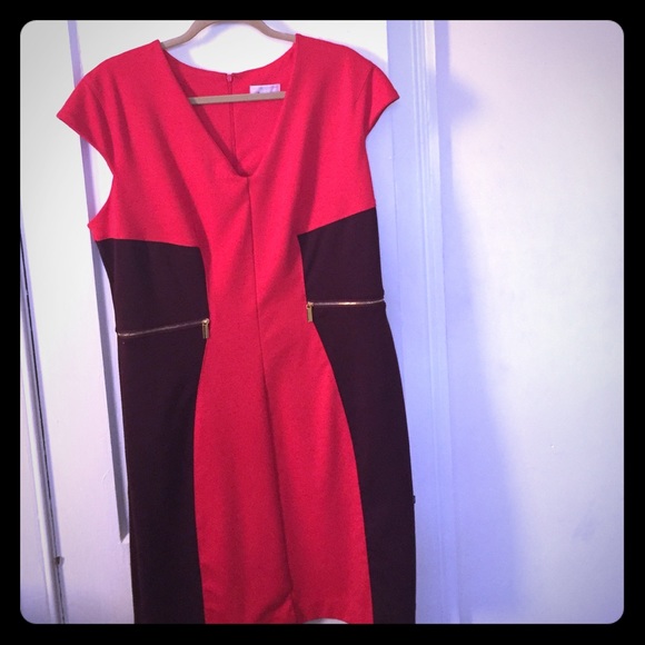 Red and brown// dark plum dress!