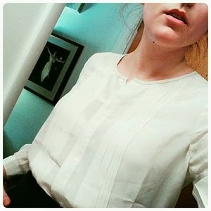 White silk Joie blouse