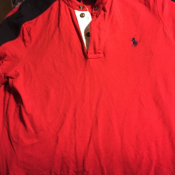 Red, Navy Blue, and Black POLO Collar shirt