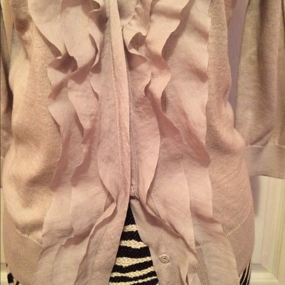 LOFT Ruffle Front Cardigan - Picture 3 of 4