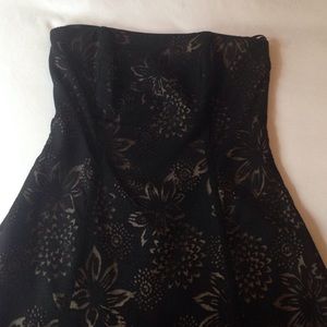 Strapless lace cut out dress