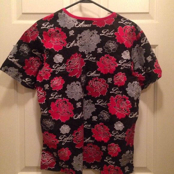 💖 Natural Uniforms Roses Scrub Top💖 - Picture 2 of 2