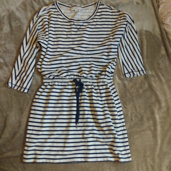 Striped Sweatshirt Dress - Picture 2 of 2