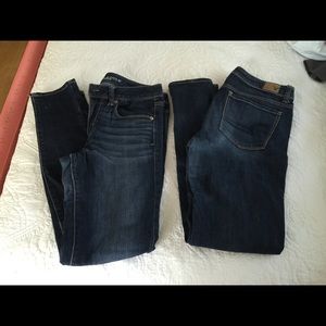 Two Pairs of American Eagle Super Skinny Size 6L