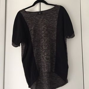 Black and grey slouchy top