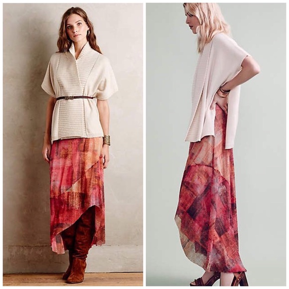 SOLD OUT 🌻Anthropologie Asymmetrical Maxi Skirt - Picture 3 of 4