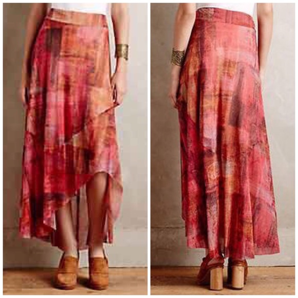 SOLD OUT 🌻Anthropologie Asymmetrical Maxi Skirt - Picture 4 of 4