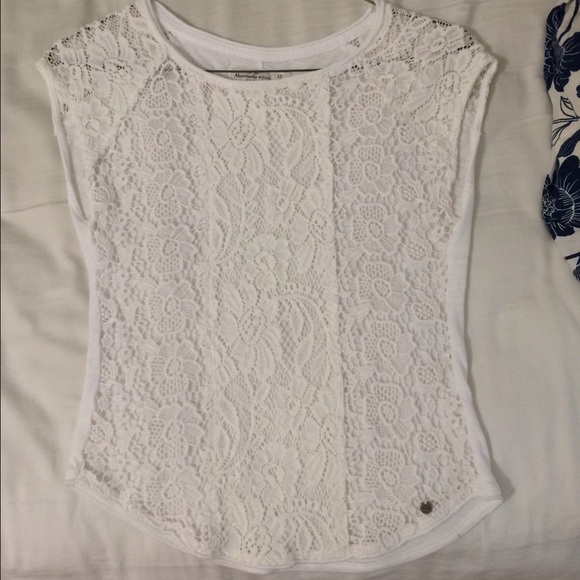 White lace top from Abercrombie & Fitch.