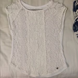 White lace top from Abercrombie & Fitch.