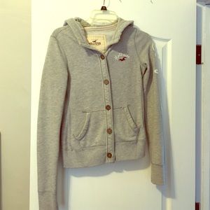 Hollister button up hoodie