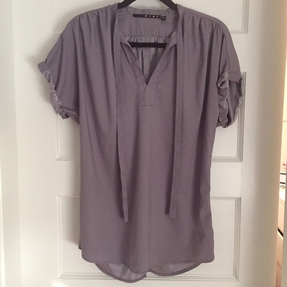 Tops - Bellatrix: short sleeve tie blouse