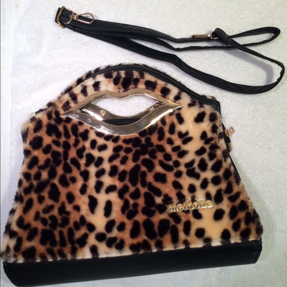New Leopard faux fur purse