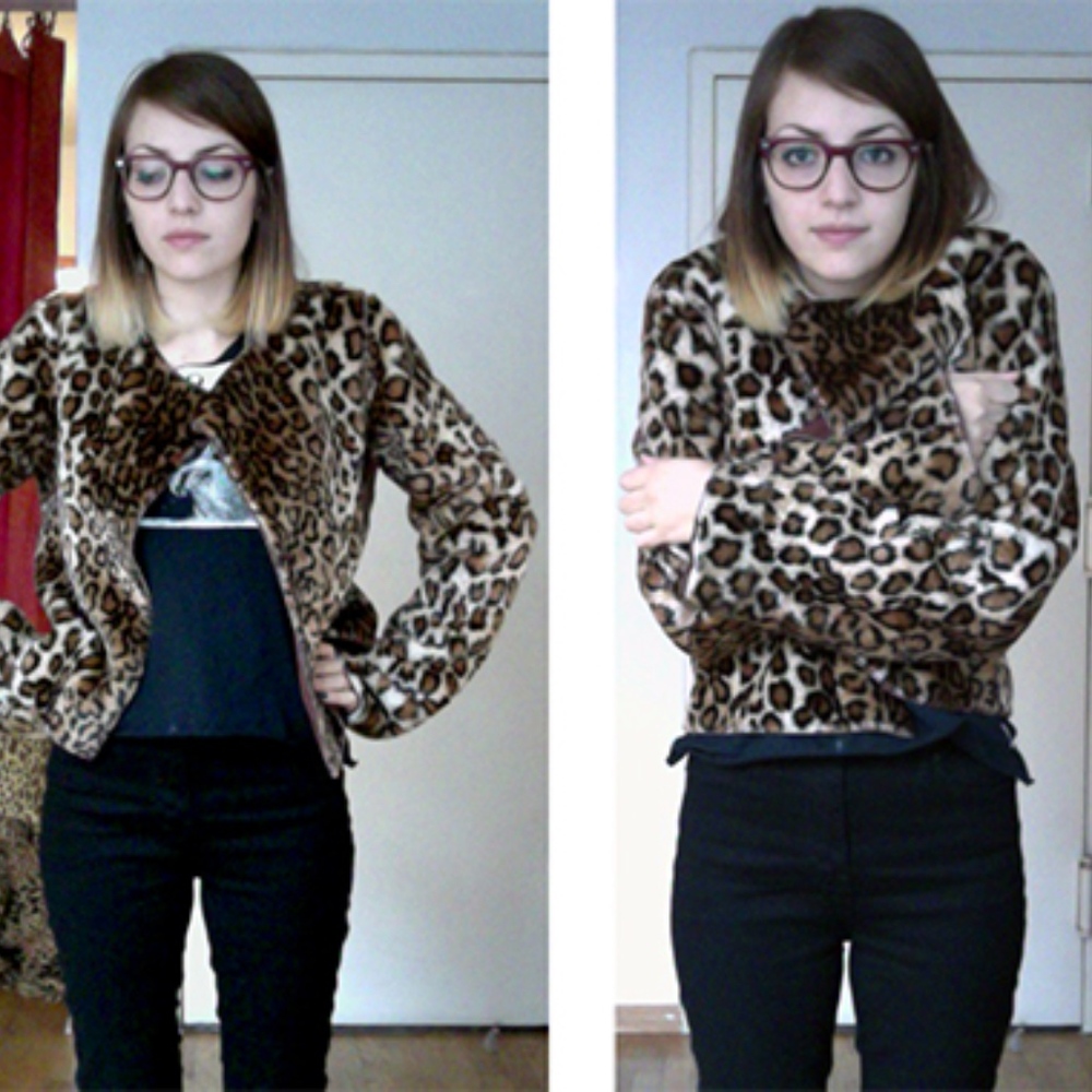 🖤SOLD🖤 Reversible Leopard Faux Fur & Suede Coat - Picture 5 of 8