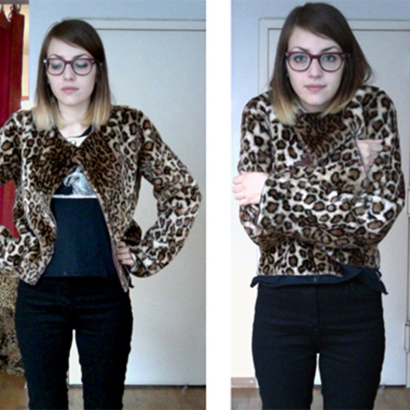 🖤SOLD🖤 Reversible Leopard Faux Fur & Suede Coat - Picture 5 of 8