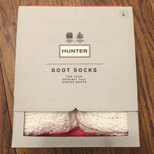 BRAND NEW!! White cable knit Hunter welly socks