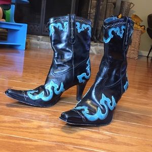Black and Blue Antonio Melani boots