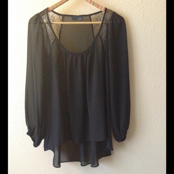 Boutique Tops - Lacey Sheer Boho Top