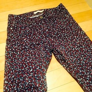 Tory Burch Confetti-Printed Skinny Jeans