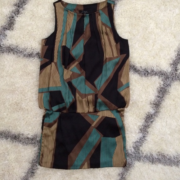 t-bags Geo Print Silk Dress