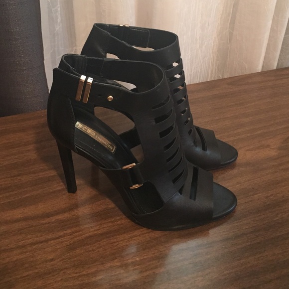 BCBG Heels 8.5 - Black Silky Leather