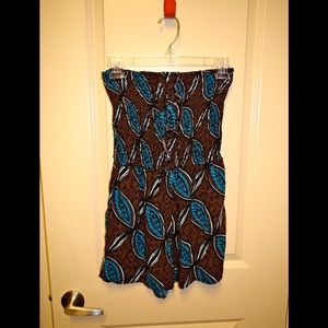 Blue and Brown Romper