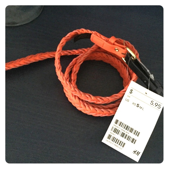 NWT H&M Orange woven belt
