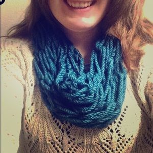 Knitted infinity scarf