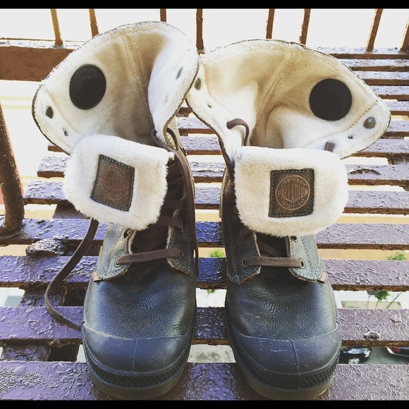 ❗️SOLD❗️Men's Palladium Leather Shearling Boots