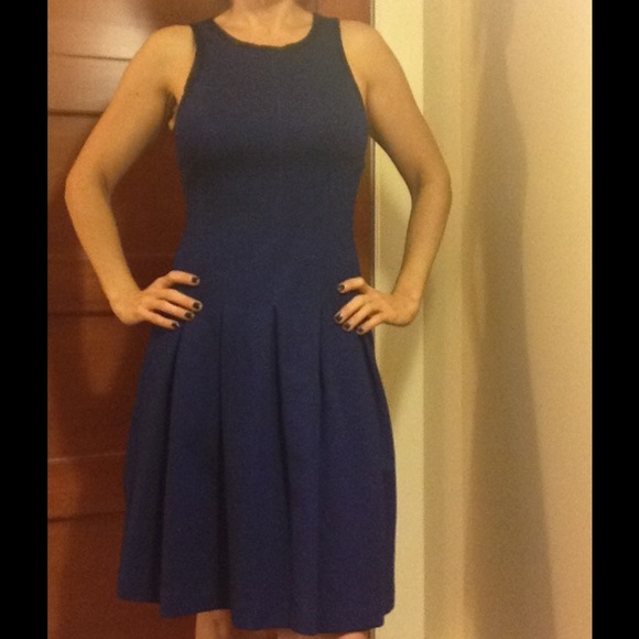 Banana Republic box pleat ponte knit dress