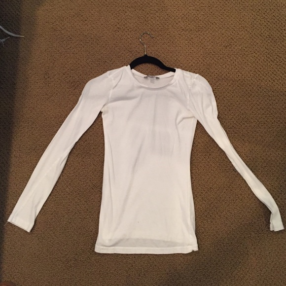 White crew neck long sleeve