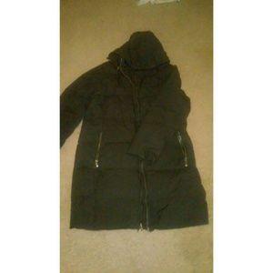 Black long old navy coat