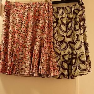 2 PRETTY COLORFUL SKIRTS 4 PRICE OF 1