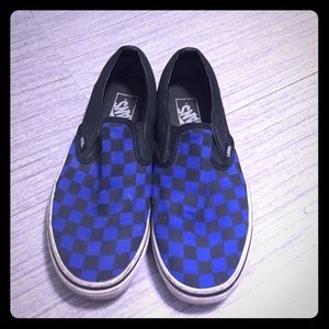 Vans- blue and black checkered