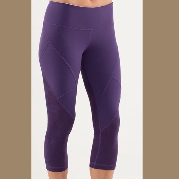 lululemon athletica Pants - Just in!  Lululemon Vinyasa Purple Crop