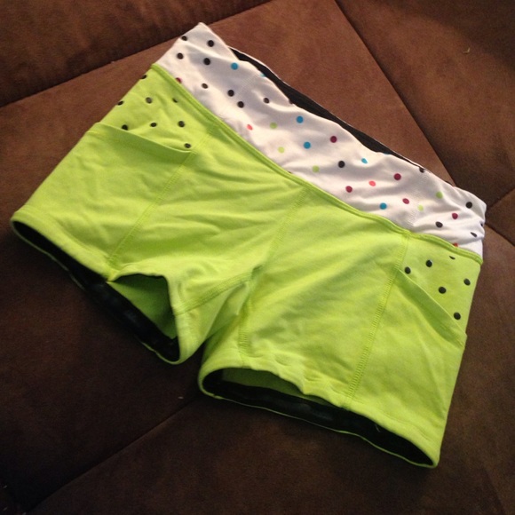 Lululemon Lime Green Running Shorts