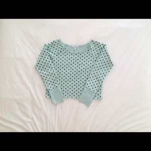 dELiA*s Cropped Polka Dot Sweatshirt