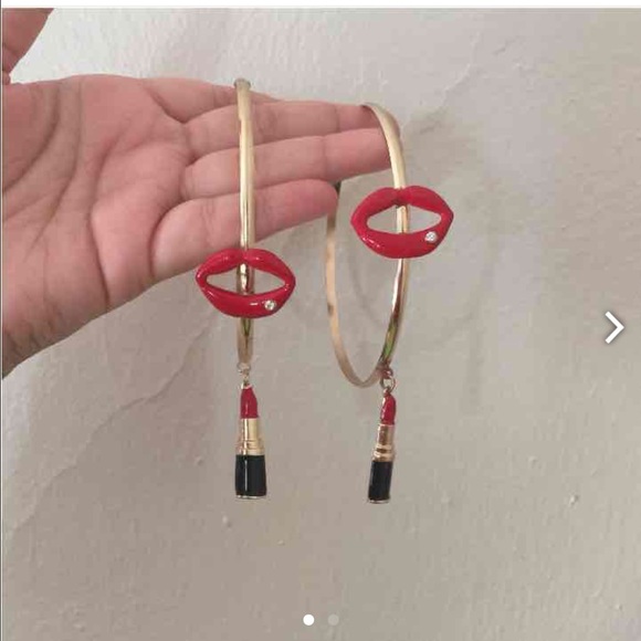 Lipstick earrings