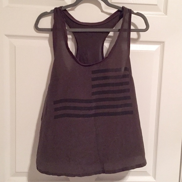 Olive Green Silk William Rast Tank