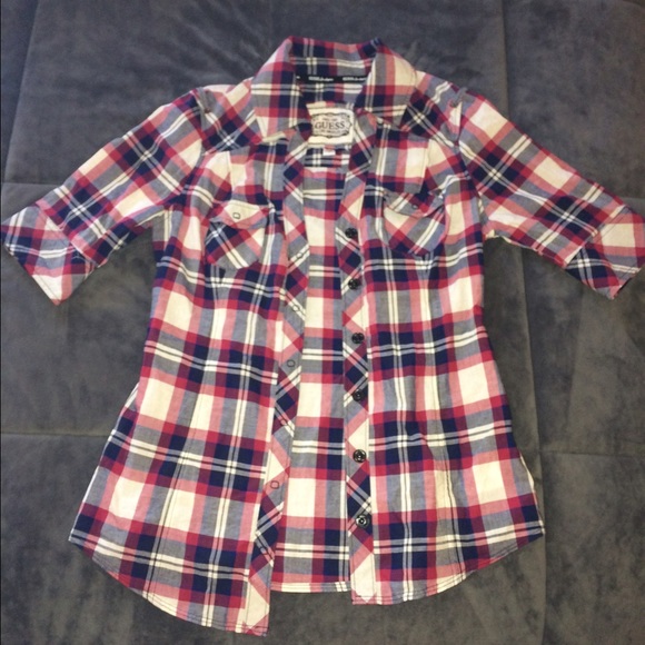 Guess plaid shirt