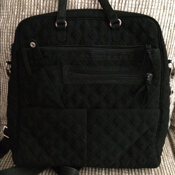 Vera Bradley black microfiber tote