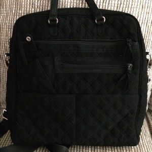 Vera Bradley black microfiber tote