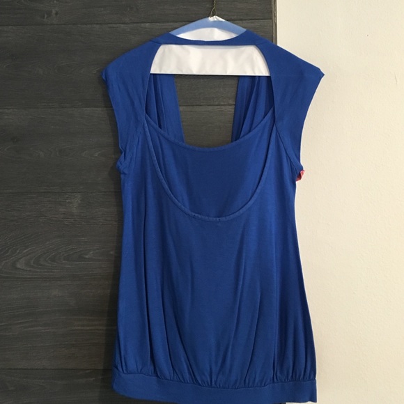 Blue cowl neck top - Picture 2 of 3