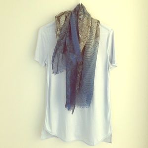 Ann Taylor shirt with Loft scarf