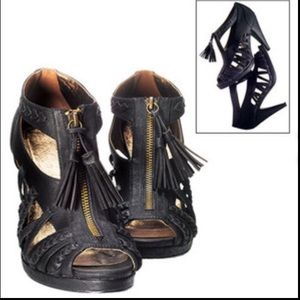 Mark platform heels black