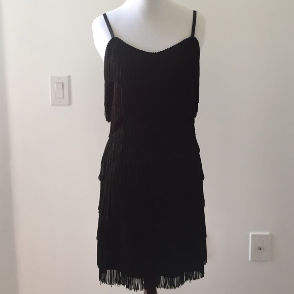 Cheryl Dresses & Skirts - Black Fringe Dress