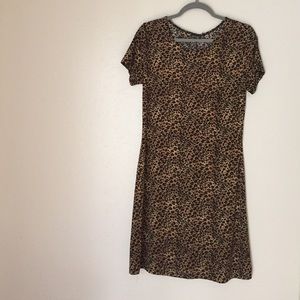 90's leopard stretch dress