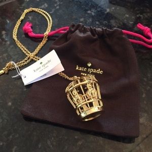 $178 KATE SPADE✨Celeb Fave!✨Gold Birdcage Necklace