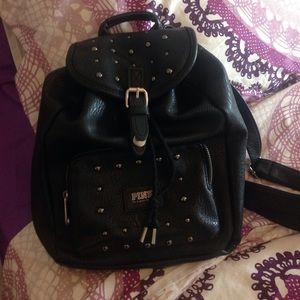 PINK studded mini backpack!