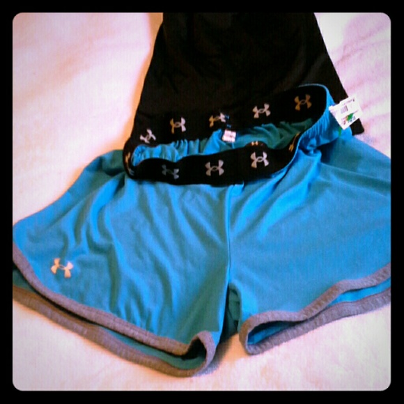 UNDER ARMOUR COTTON SHORTS BLACK FOLDOVER SM