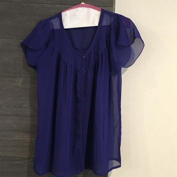 Blue shear blouse